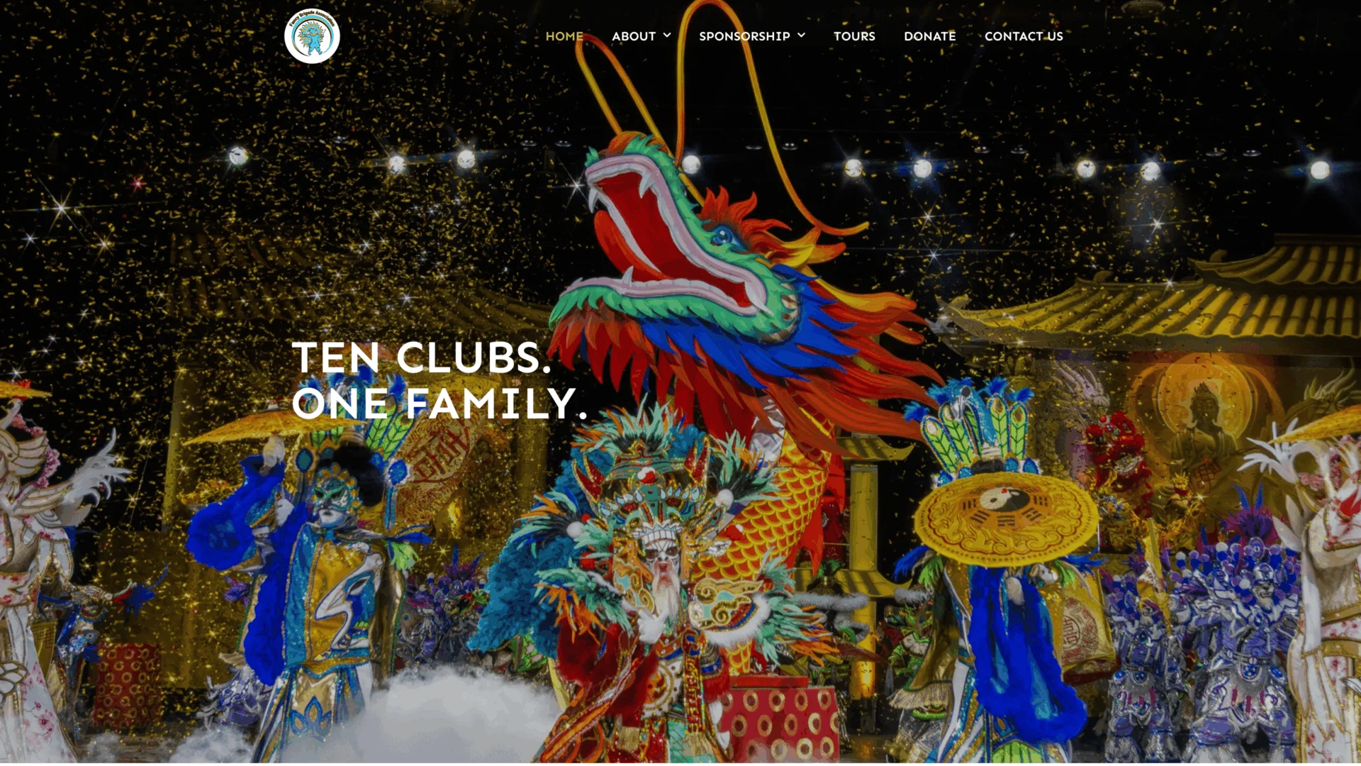 Fancy Brigade Association website designed by Unparalleled Developers, LLC