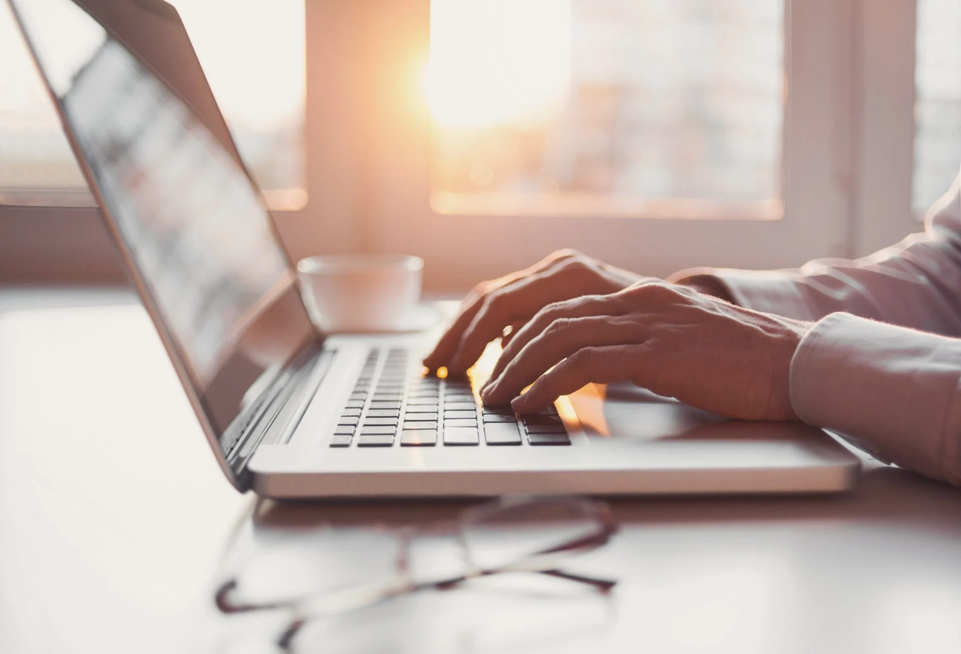 Man using computer