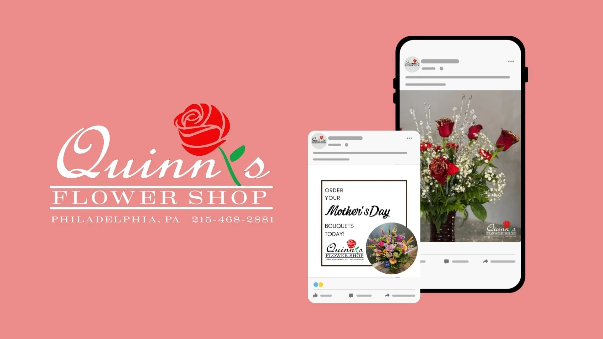 Quinn's Flower Shop social media managed by Unparalleled Developers