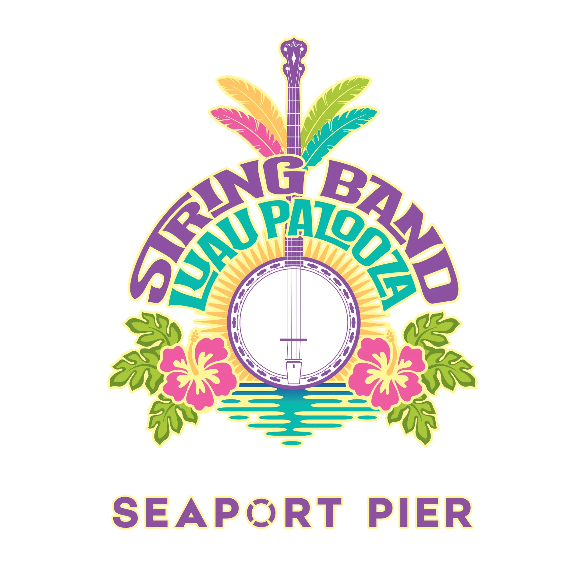 2025 String Band Luau Palooza Logo designed by Unparalleled Developers, LLC