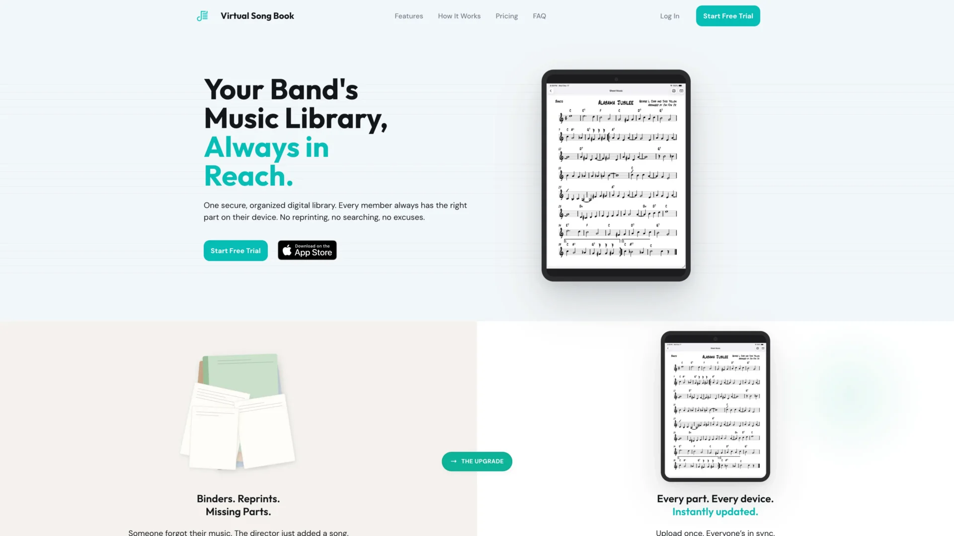 Virtual Song Book designed by Unparalleled Developers, LLC